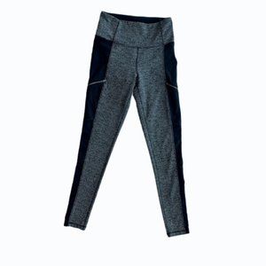 ATHLETA Herringbone Leggings Zip Pocket Panel SM